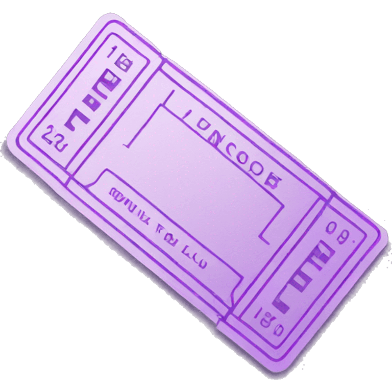 ticket purple emoji