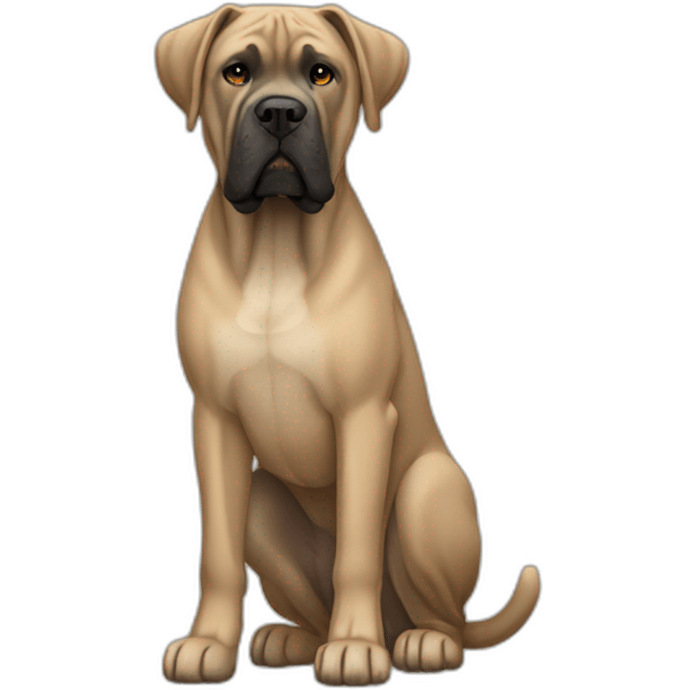 dog Cane Corso color fawn full body emoji