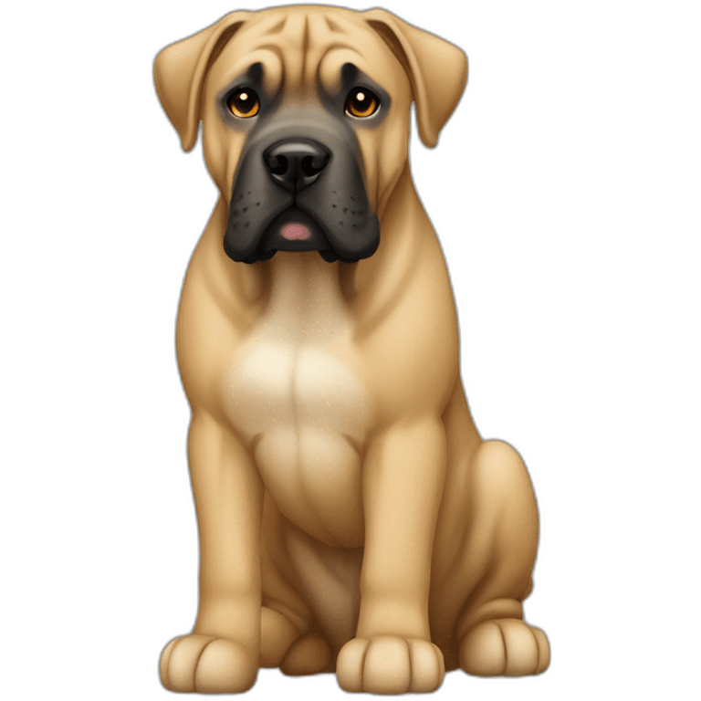 dog Cane Corso color fawn full body emoji