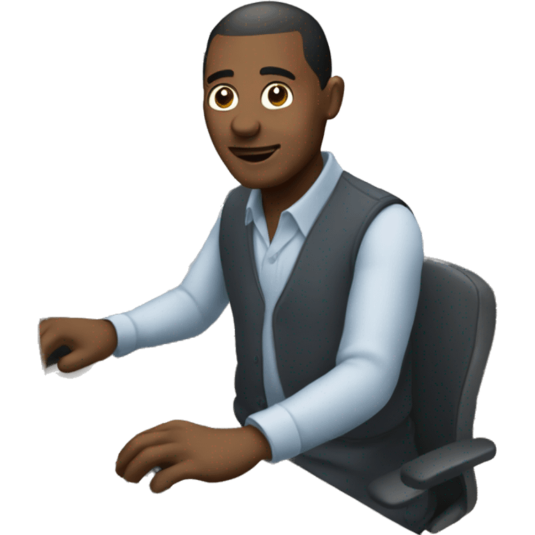 man working in computer emoji