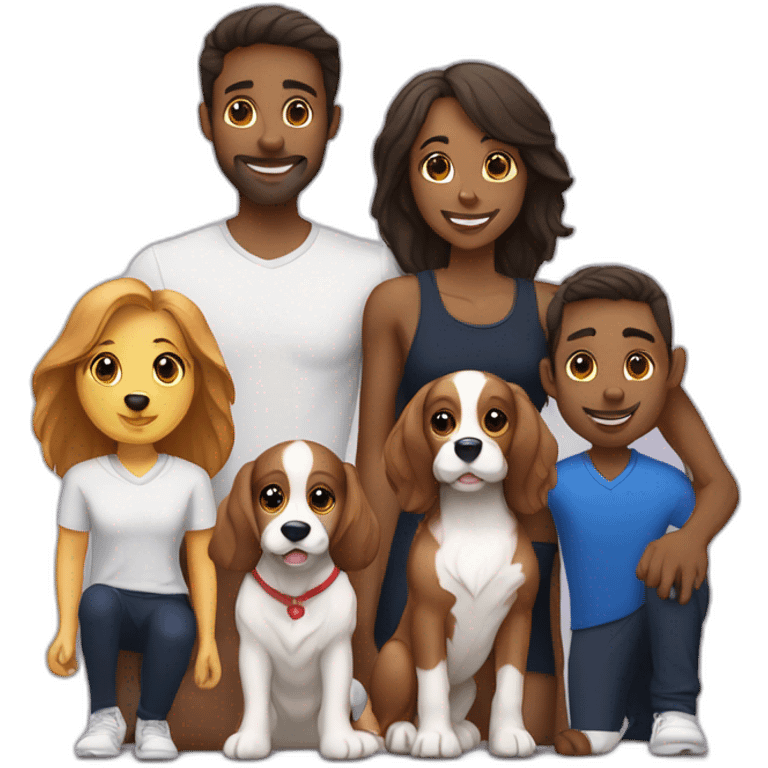 Sprinter spaniel with man and woman couple emoji