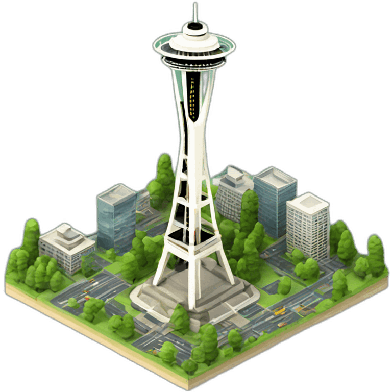 isometric-3d-space-needle-landscape emoji