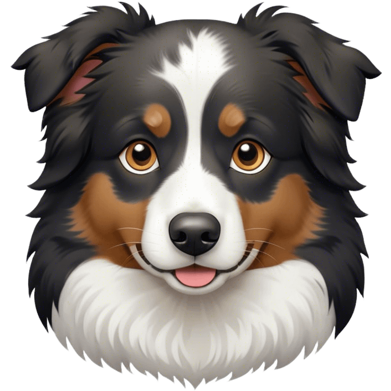 Black and white Australian Shepard emoji