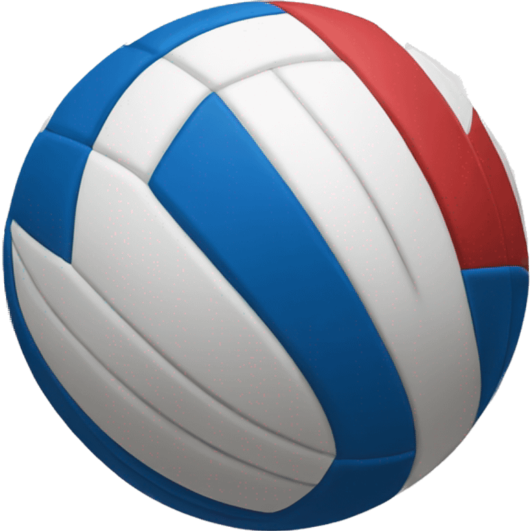 Volleyball with blue red and white emoji