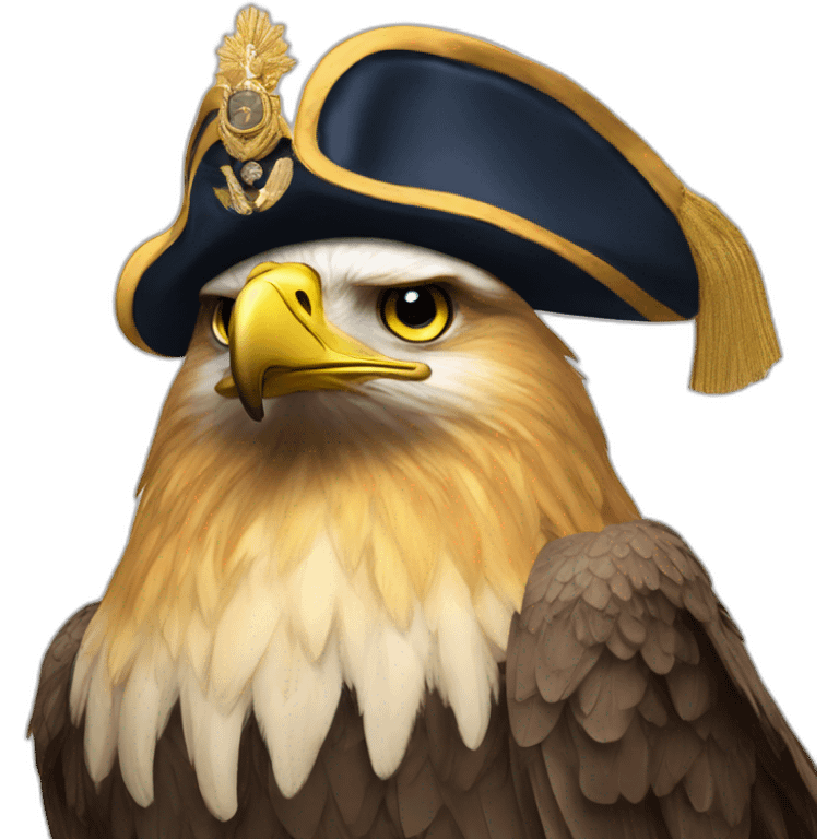 golden imperial eagle with napoleon hat emoji