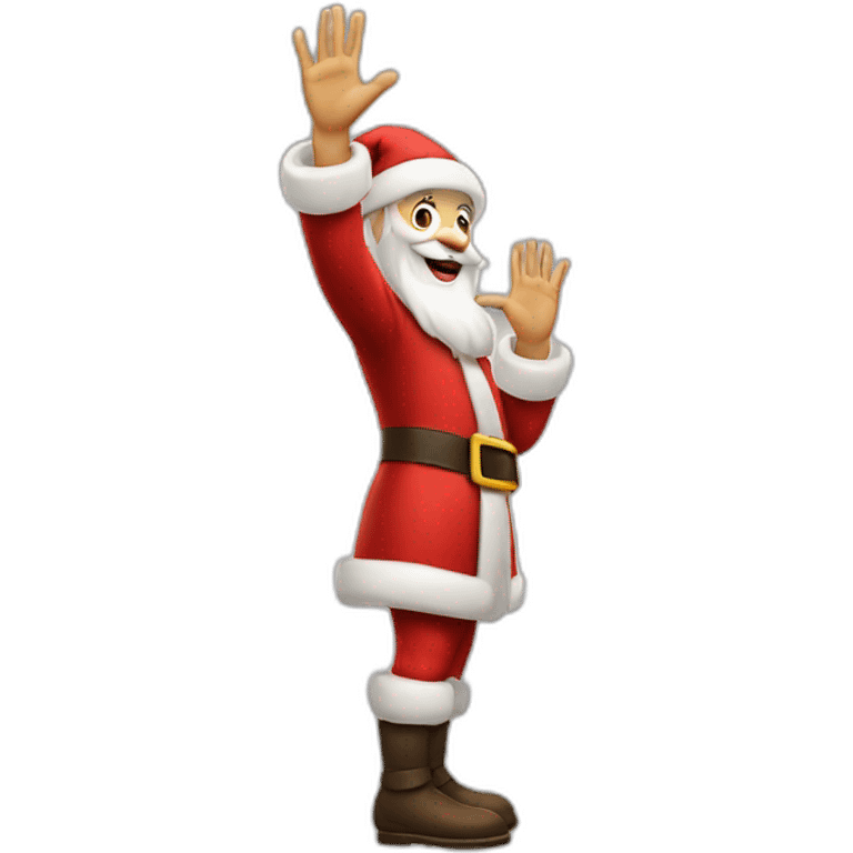 Full height Actively gesturing with hands Santa Claus emoji