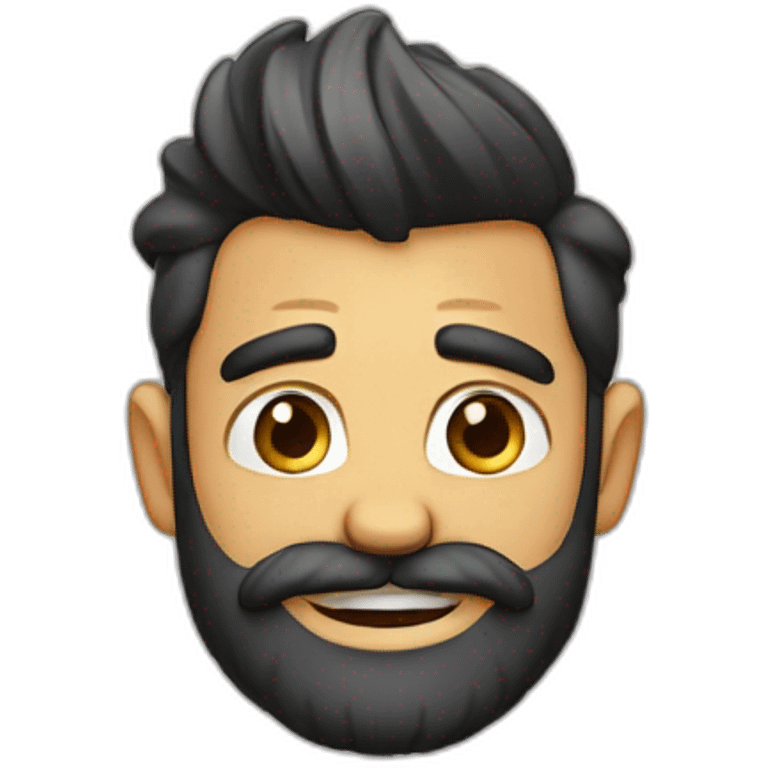 calvo con barba estilo disney emoji