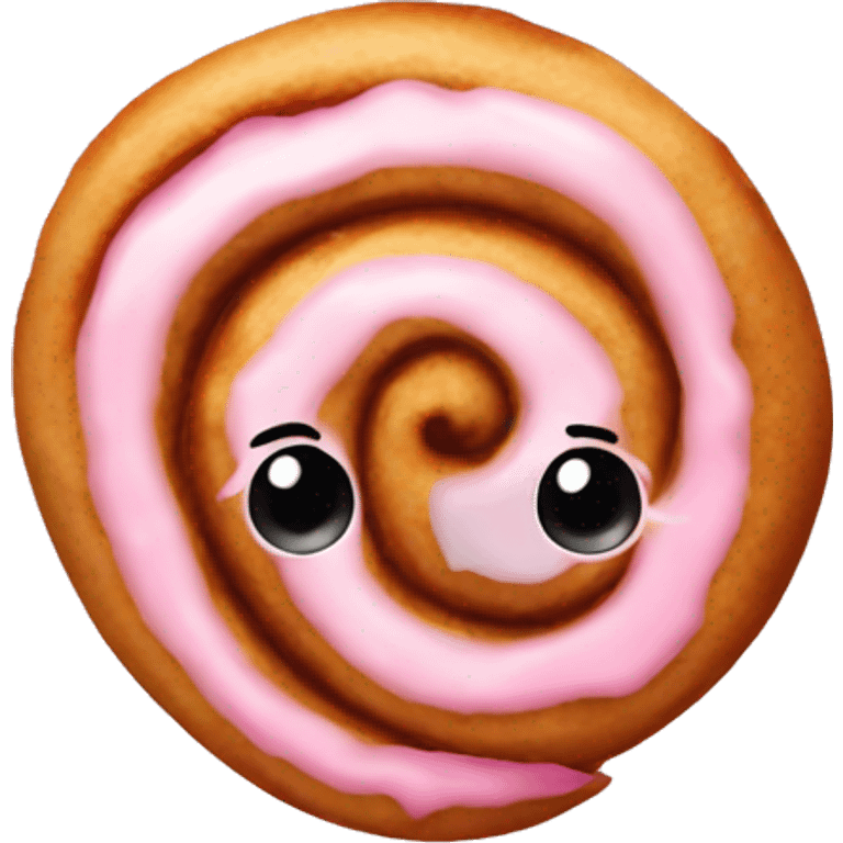 Pink cinnamon roll emoji