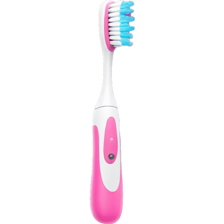 Pink electric toothbrush emoji