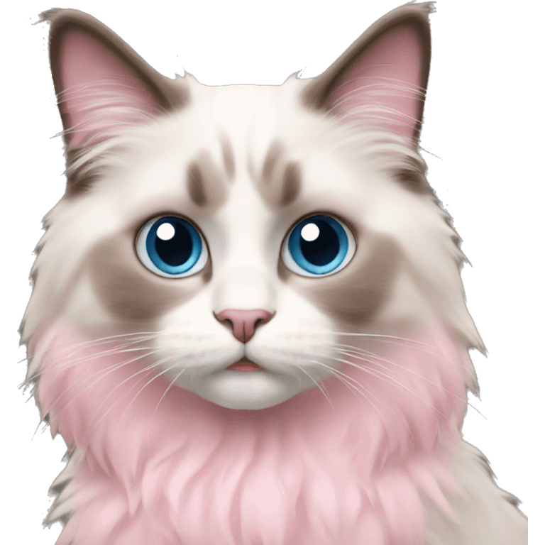 ragdoll cat pink emoji