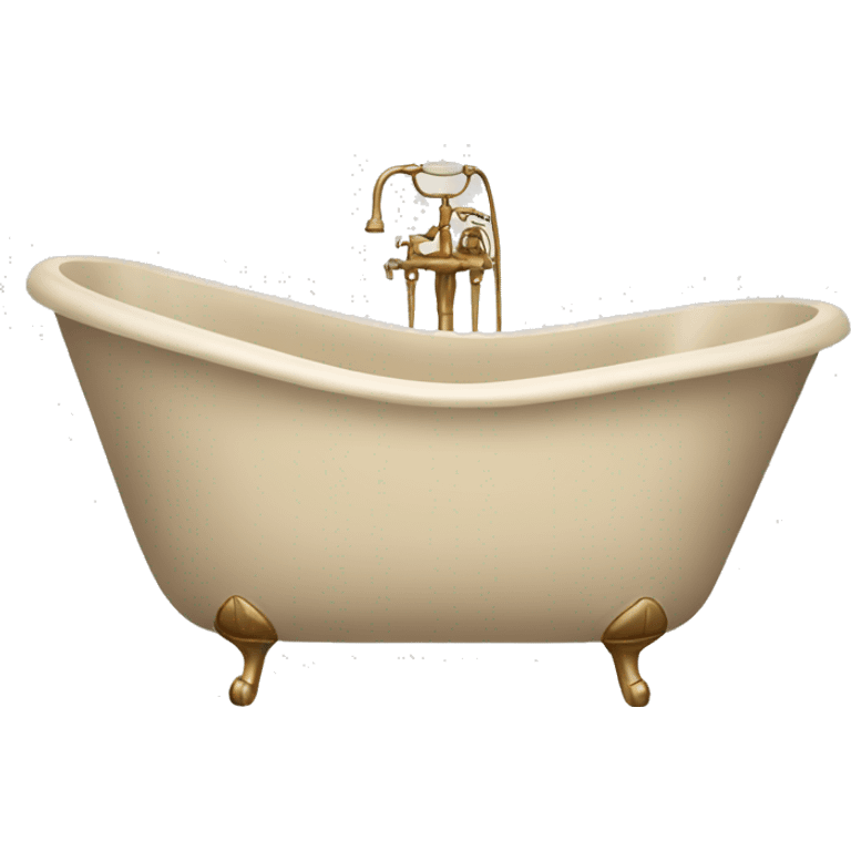 Beige astethic bathtub emoji