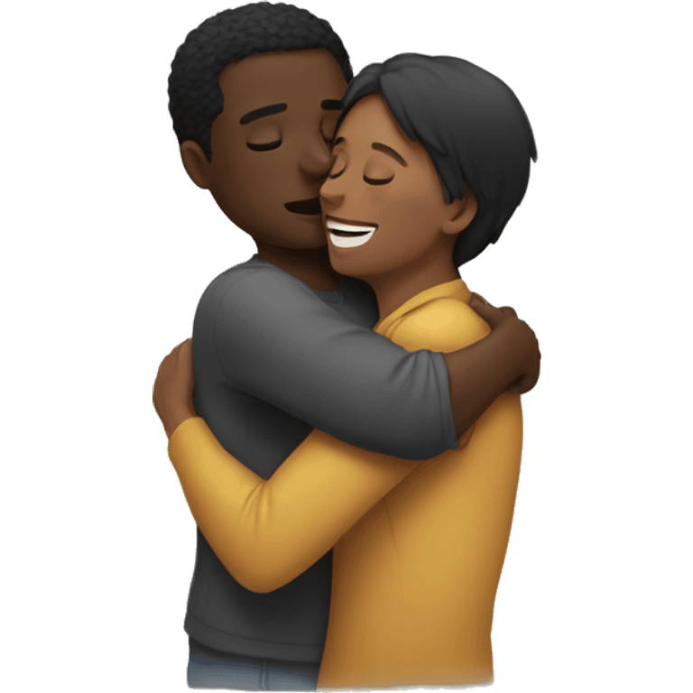 black people hug emoji