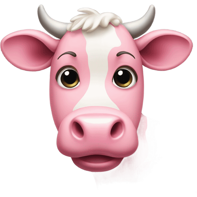 Pink cow emoji