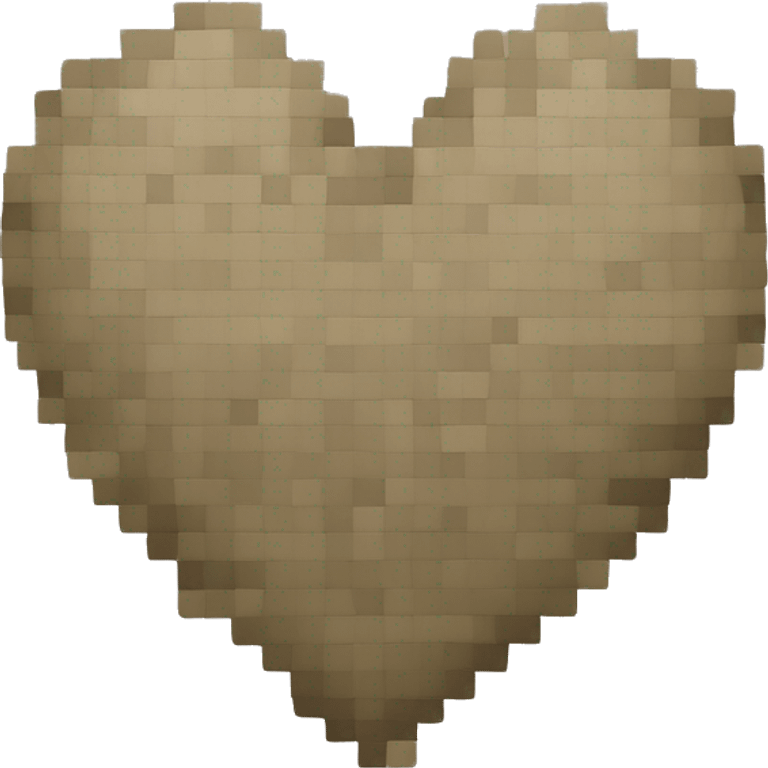 khaki pixeled heart emoji