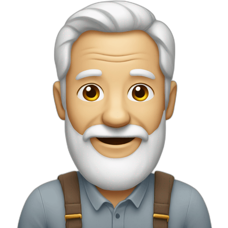 happy old man with beardf emoji