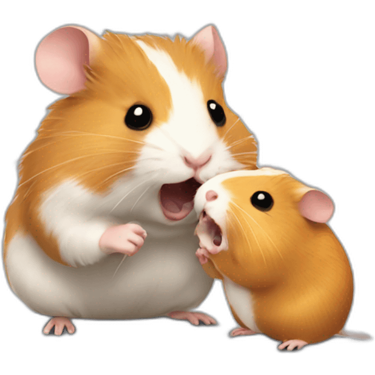 hamster fight guinea pig emoji