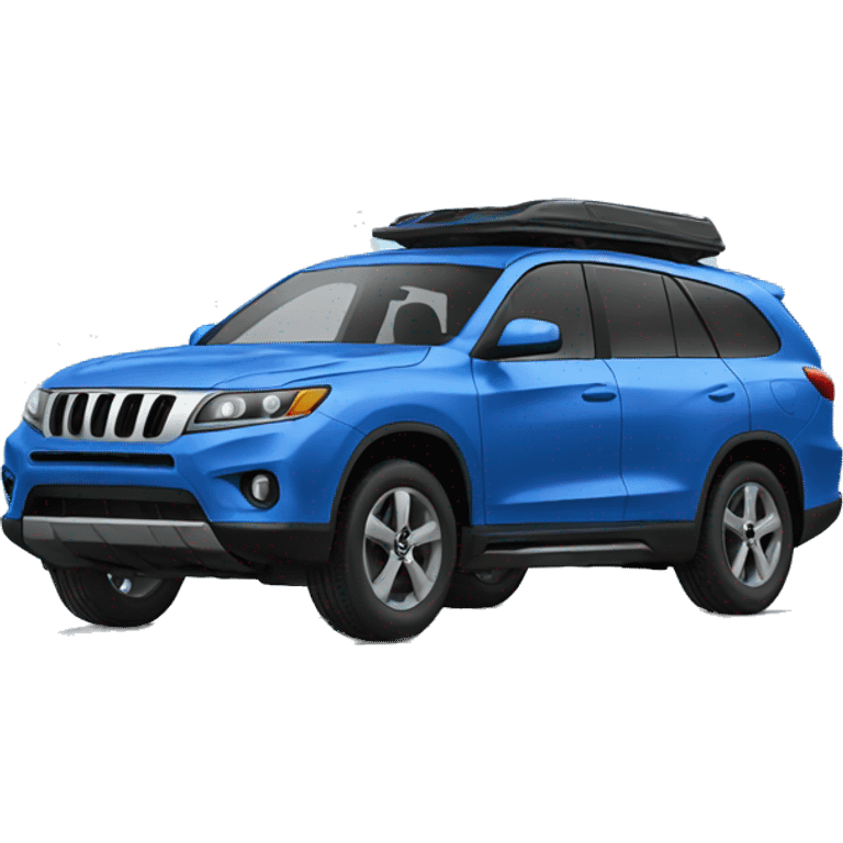 suv blue side view emoji