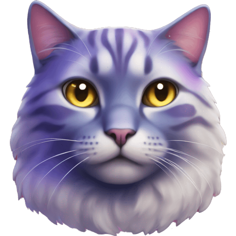 galaxy colored cat emoji