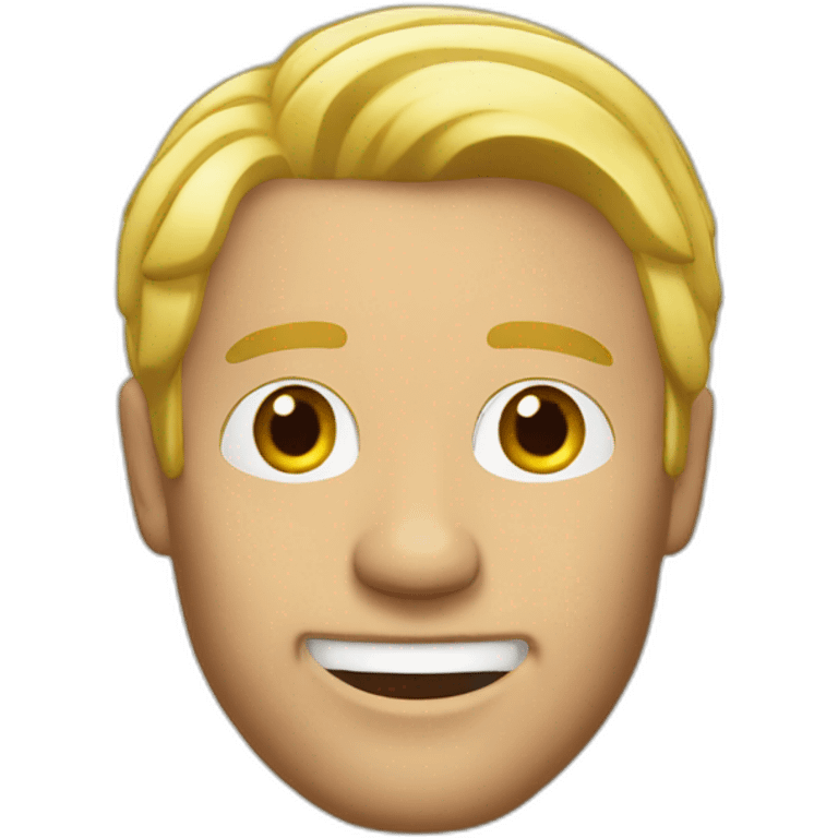 blond man with ricard bob emoji