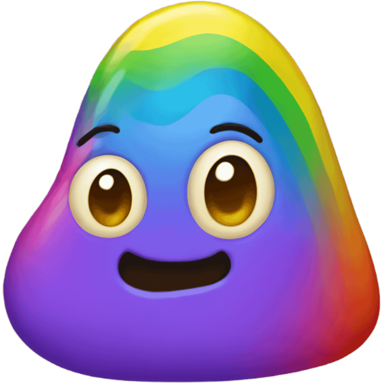 Rainbow poo emoji