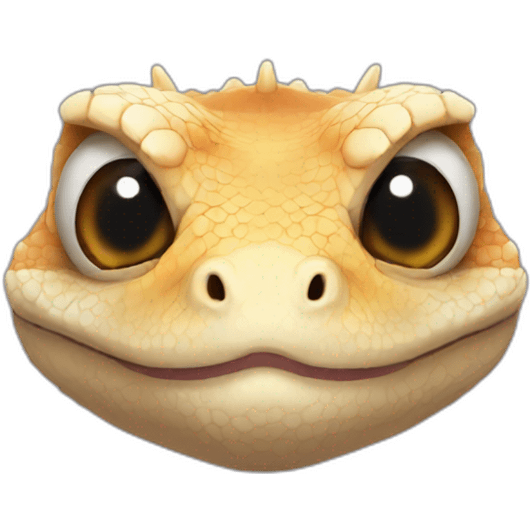 chibi bearded dragon head emoji