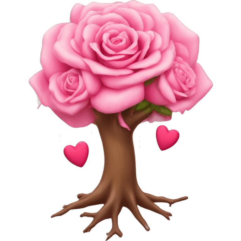 Rosa Baum mit herz emoji