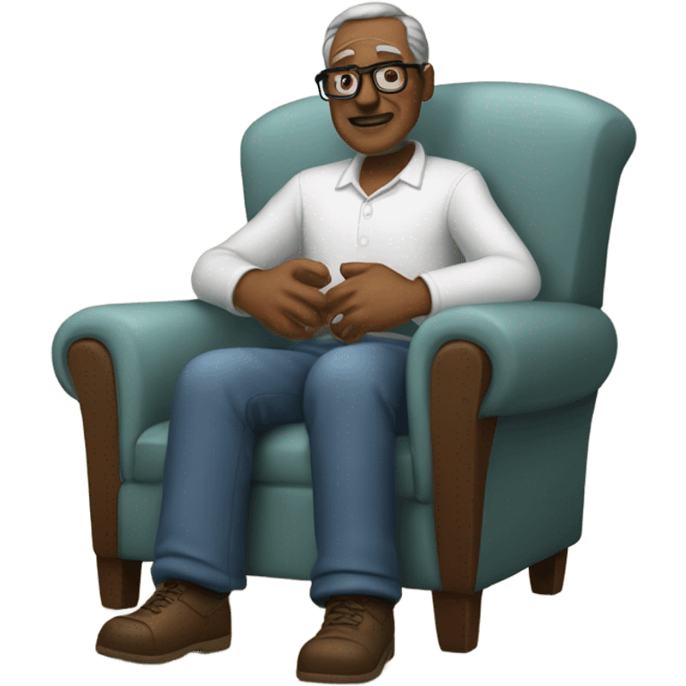 Papa sitting in his chair  emoji