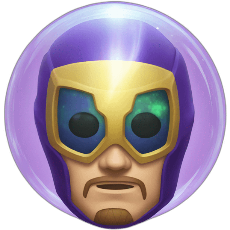 Electric bubble glass mysterio emoji