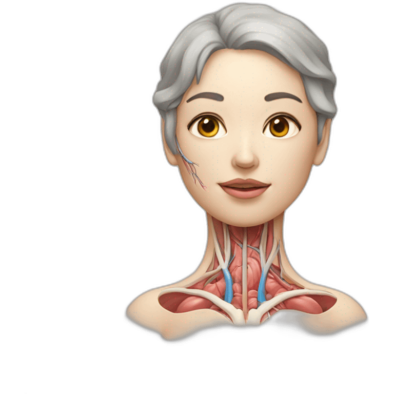 Art of woman's body scheme anatomy emoji