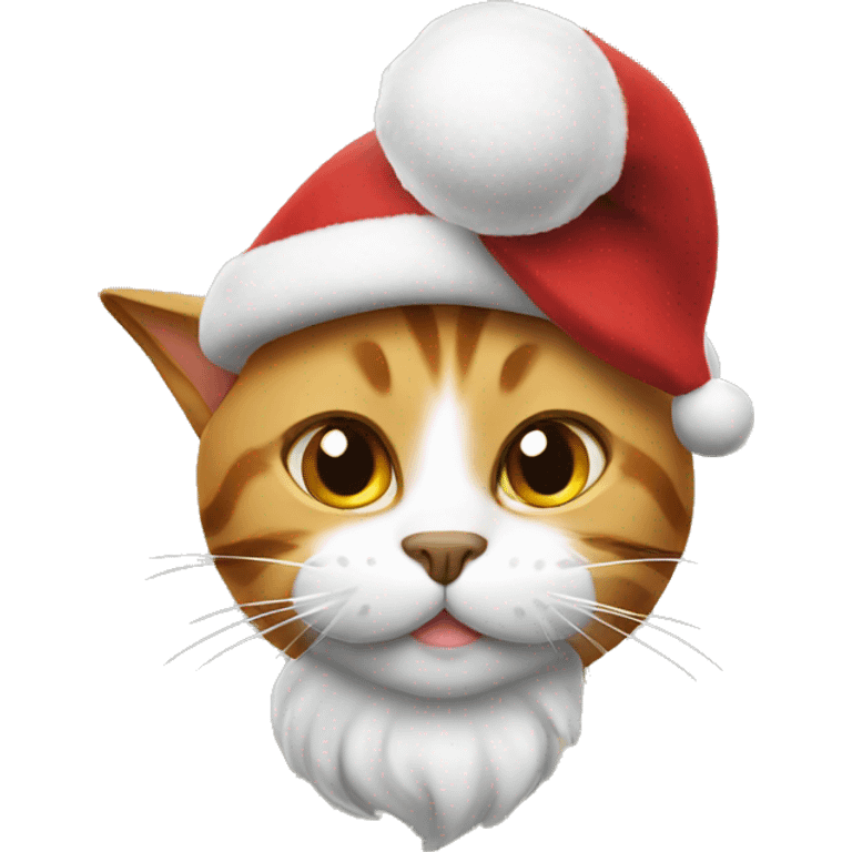 Cat with Santas hat emoji