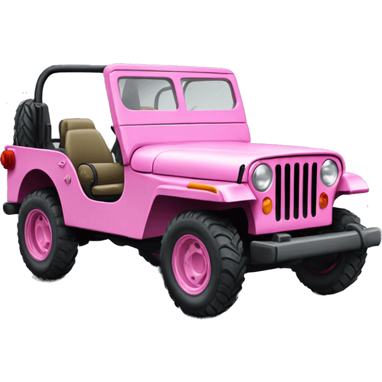 Pink Willy’s  army jeep  emoji