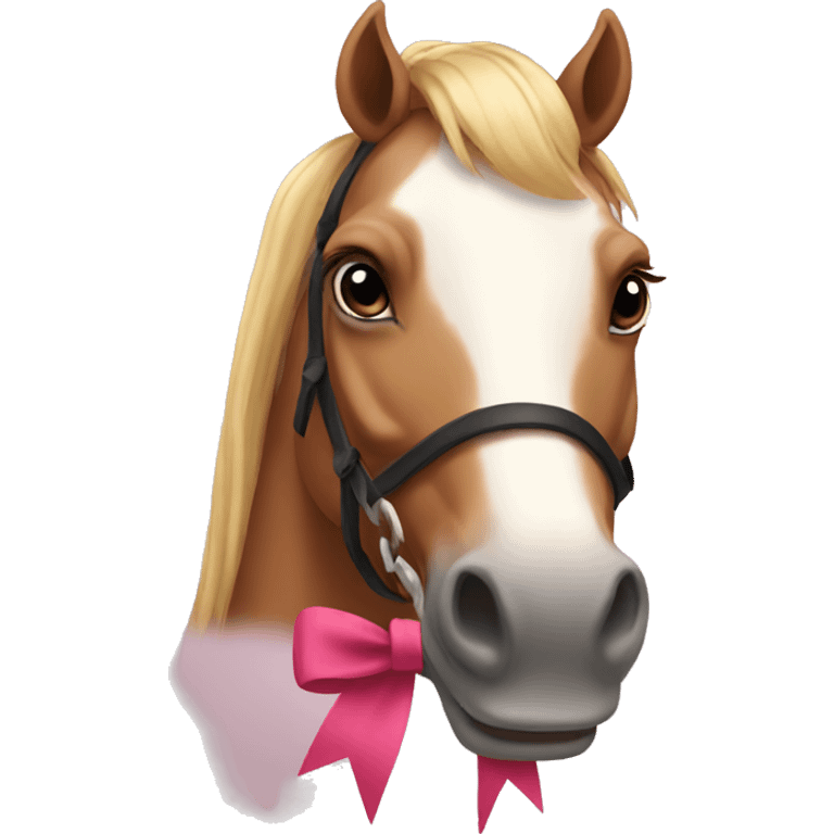 Horse with bow emoji