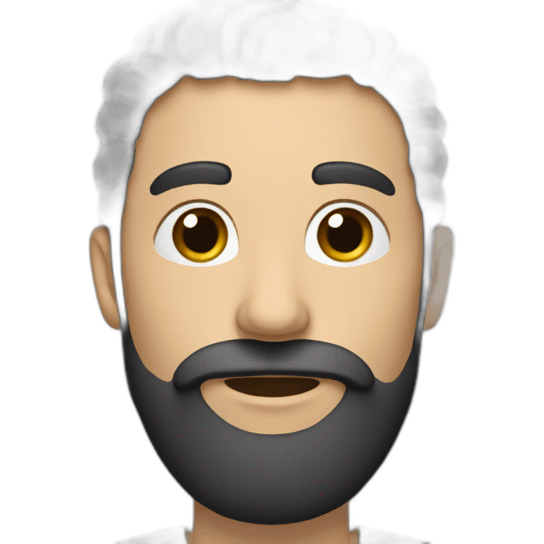 A man with microphone and long brown beard and dark hair emoji