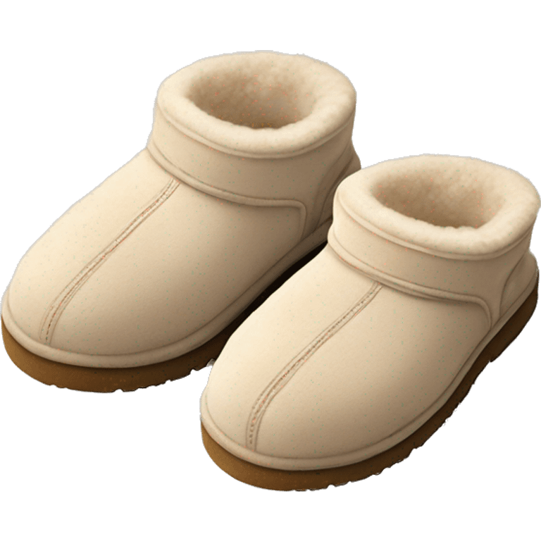 light beige aesthetic ugg slippers emoji