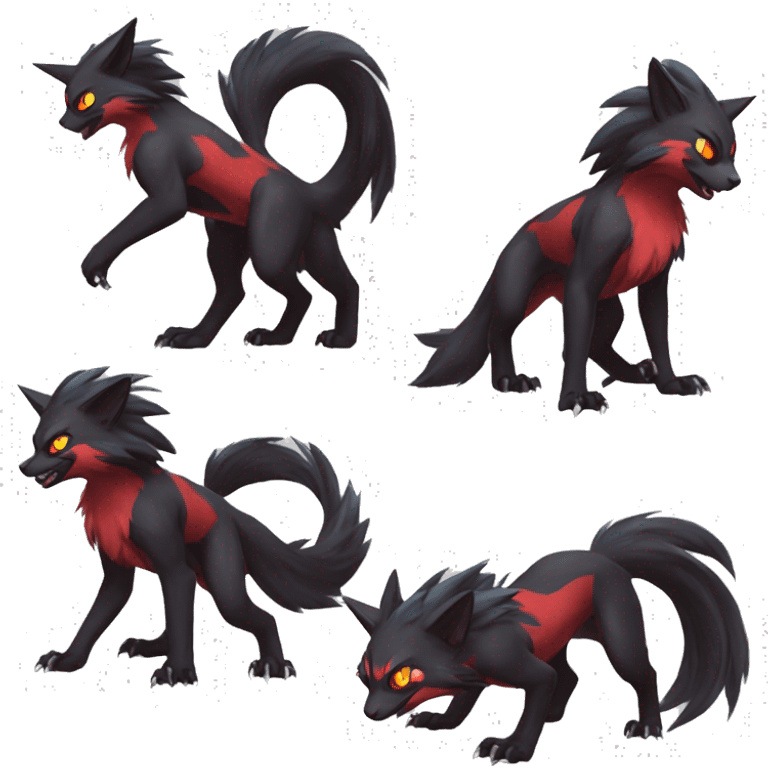 Nargacuga-Litten-Zoroark-Quiana full body emoji