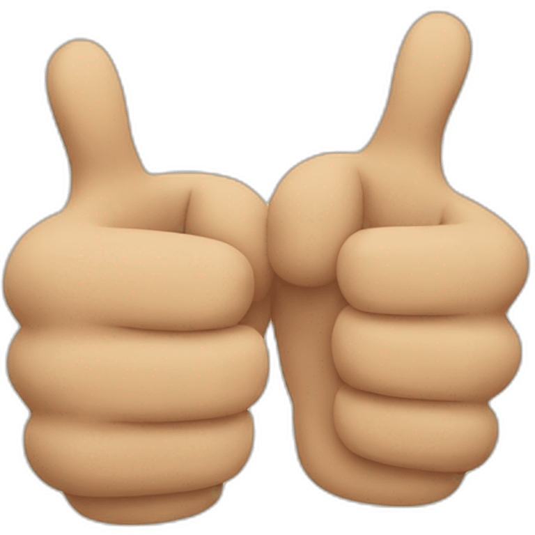 two hands with thumbs up emoji