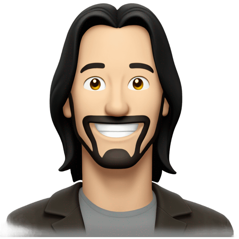 Keanu Reeves winking and smiling emoji