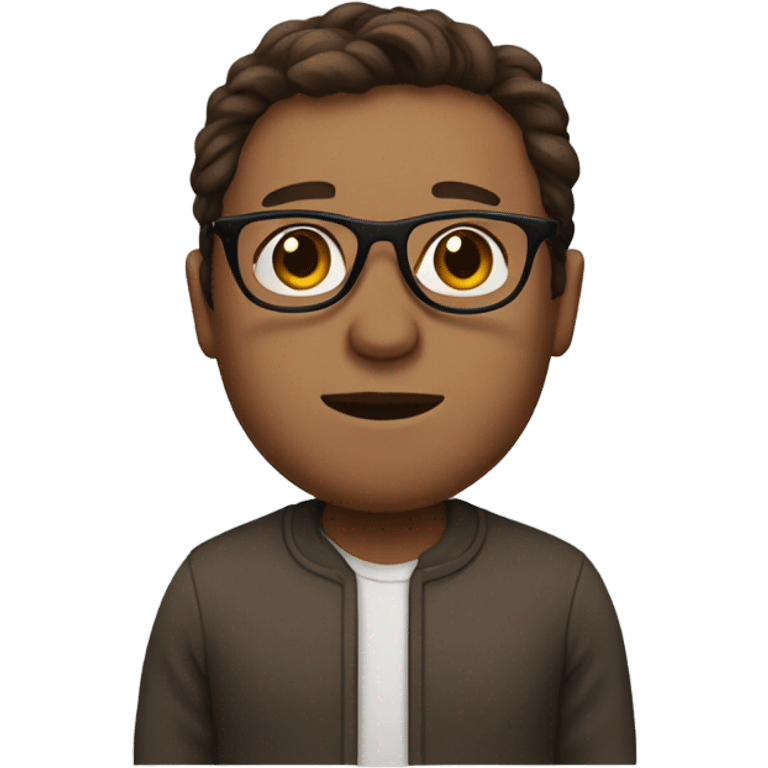 Pregnant man with brown hair and glasses  emoji