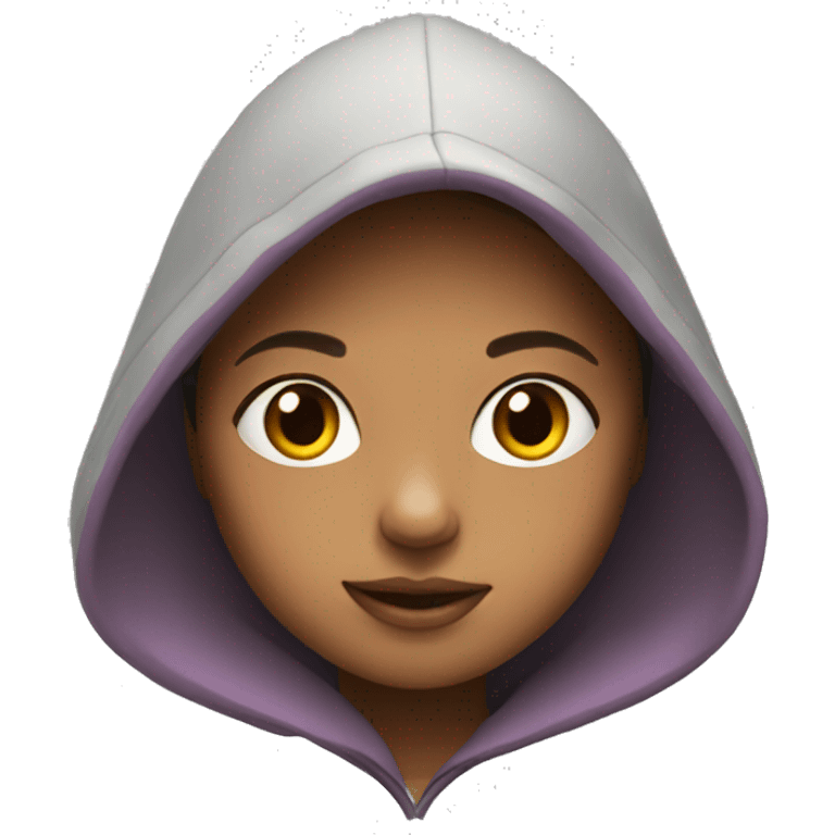 Girl wearing hoodie  emoji