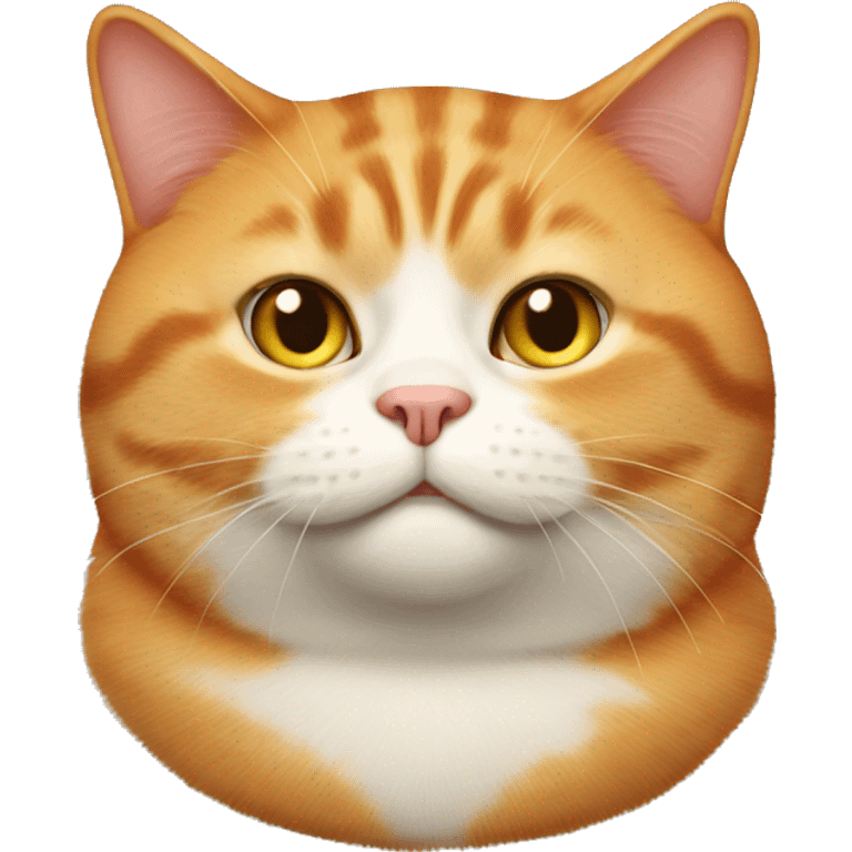 realistic fat ginger cat emoji