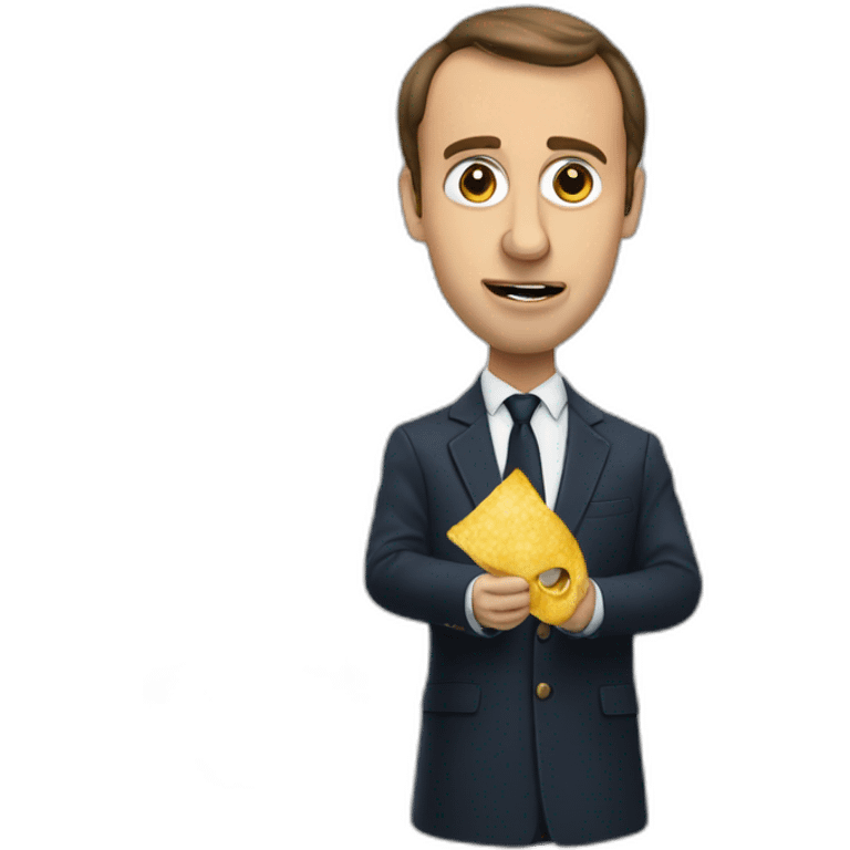 macron qui mange des chips emoji