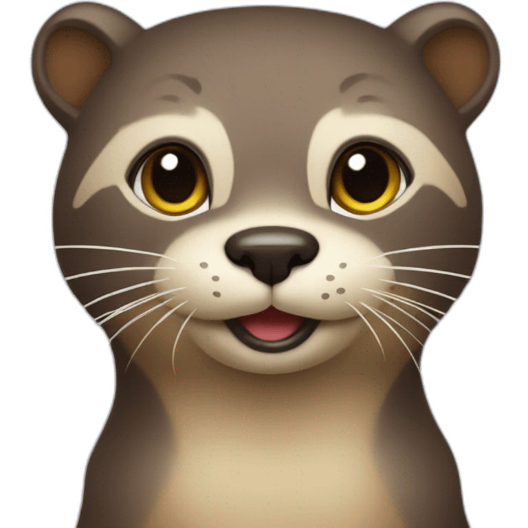 Loutre sur un chat emoji