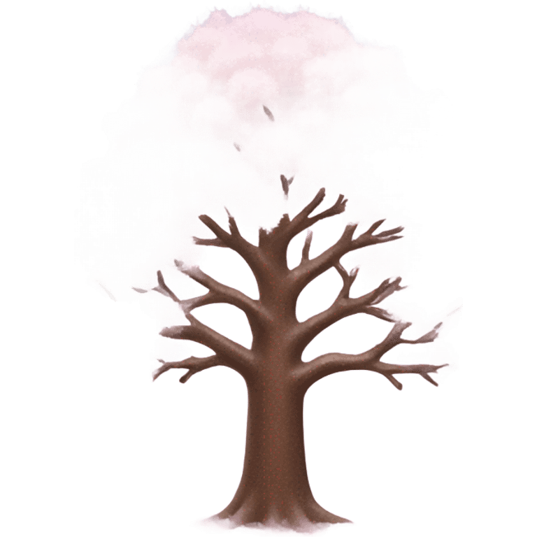 Winter tree with light pink glitter  emoji