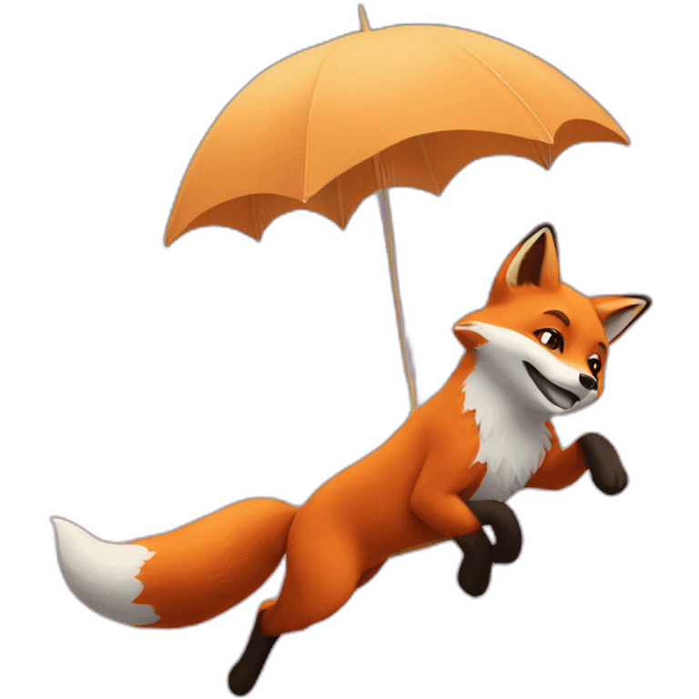 fox flying in the sky emoji