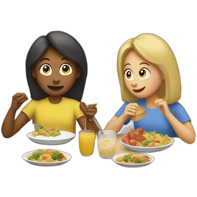 Parents eating lunch emoji