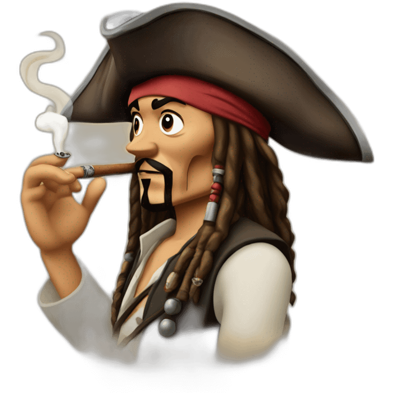 Captain Jack Sparrow Smoking  emoji