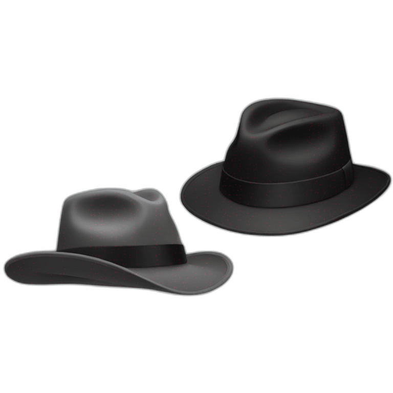 black hat gray hat white hat emoji