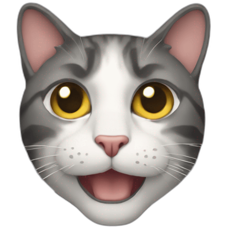 Une personne qui embrasse un chat emoji