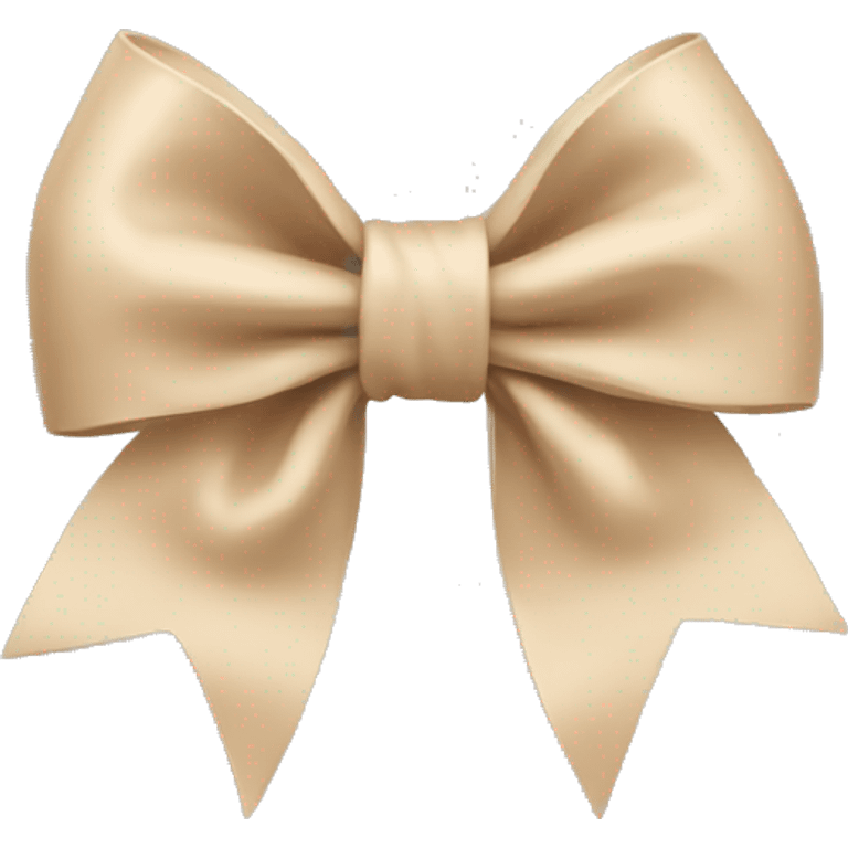 Beige bow emoji