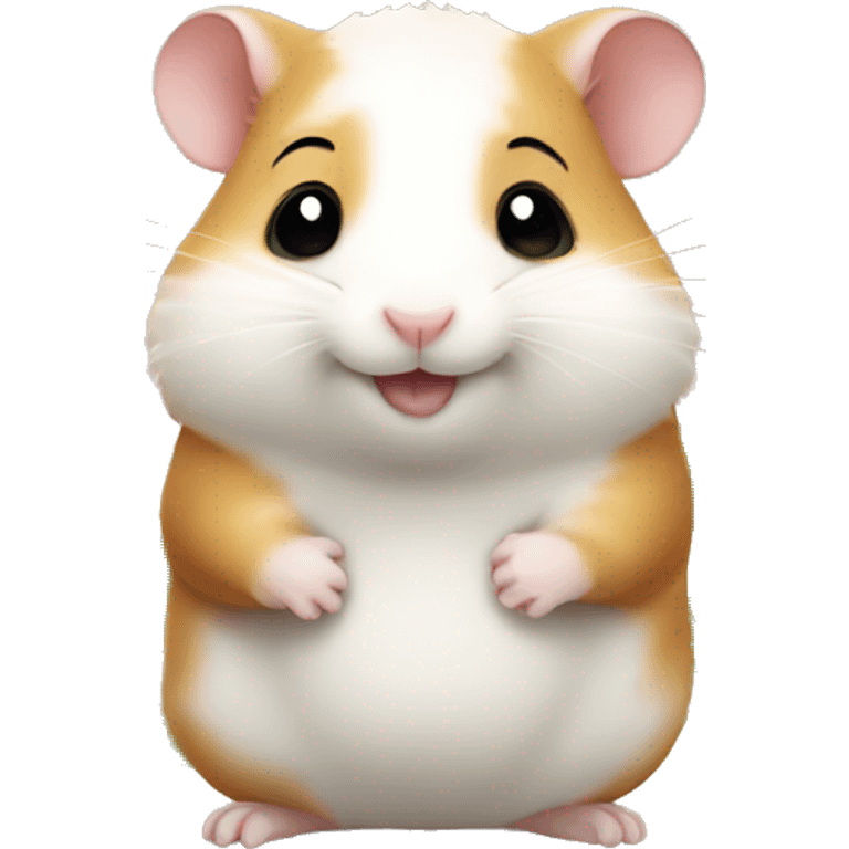 cute hamster in clover emoji